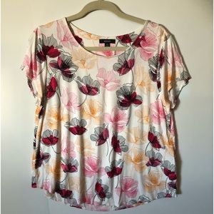 Alfani cotton flower blouse
